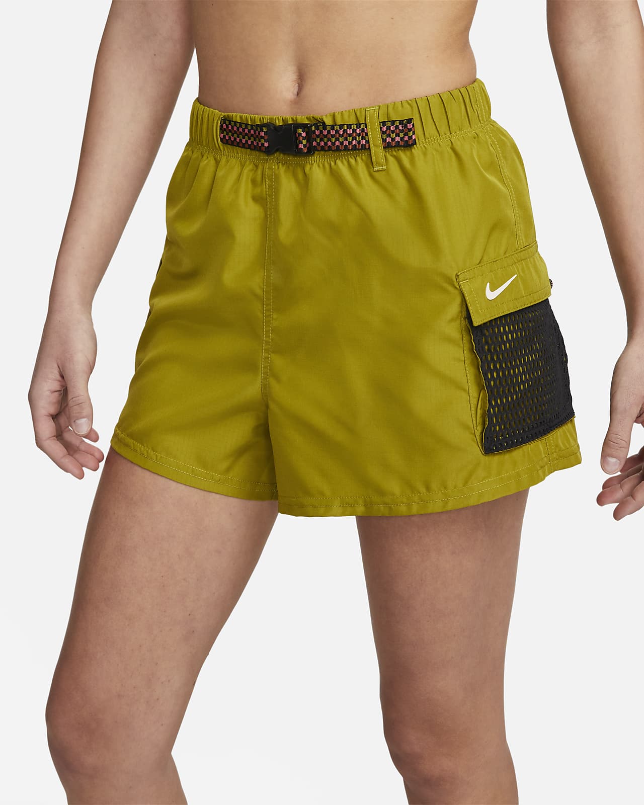 Under Armour Nike Womens Smocked Nylon Athletic Shorts Gray Yellow Siz -  Shop Linda's Stuff