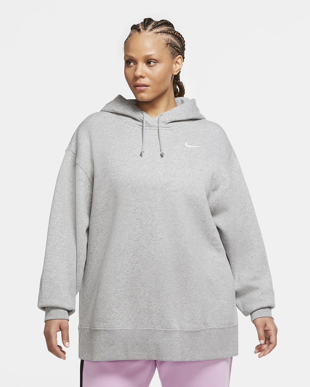 plus size nike cowl neck hoodie