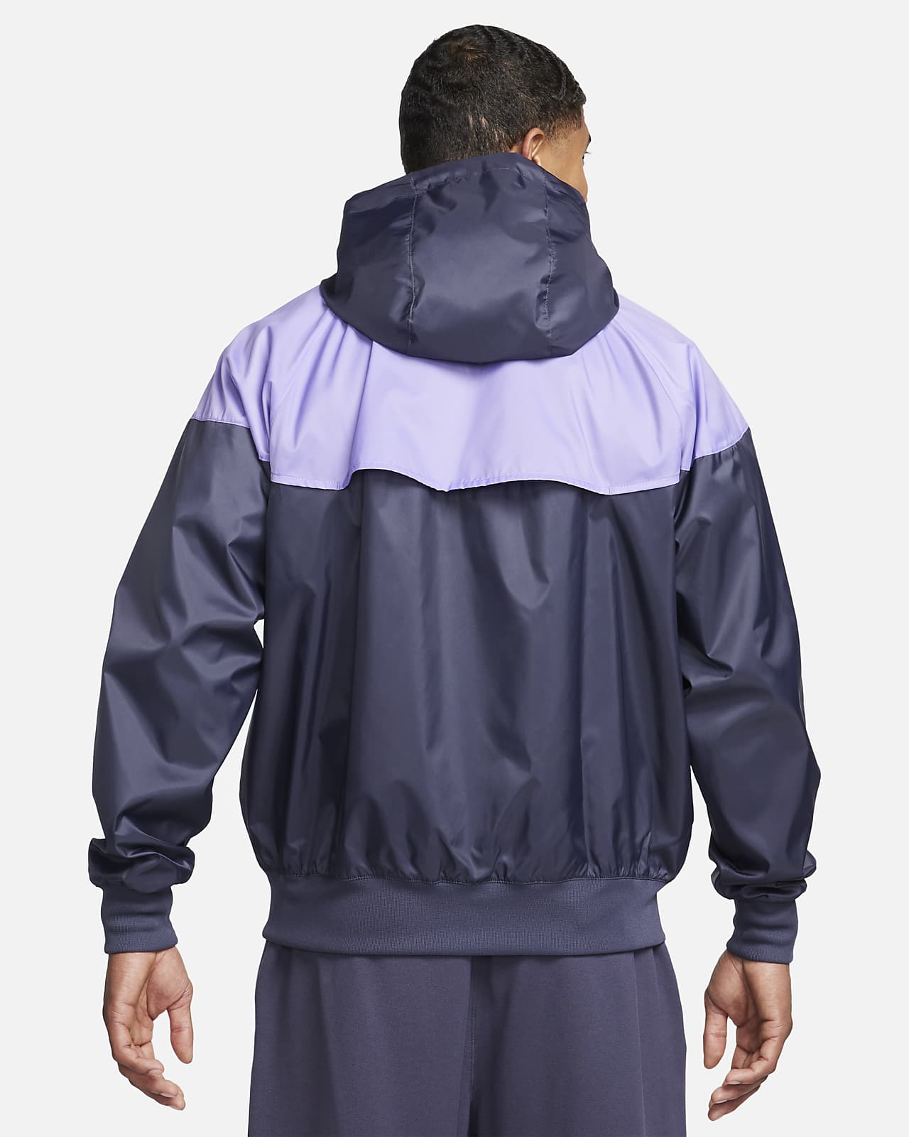 nike white and black wind breaker