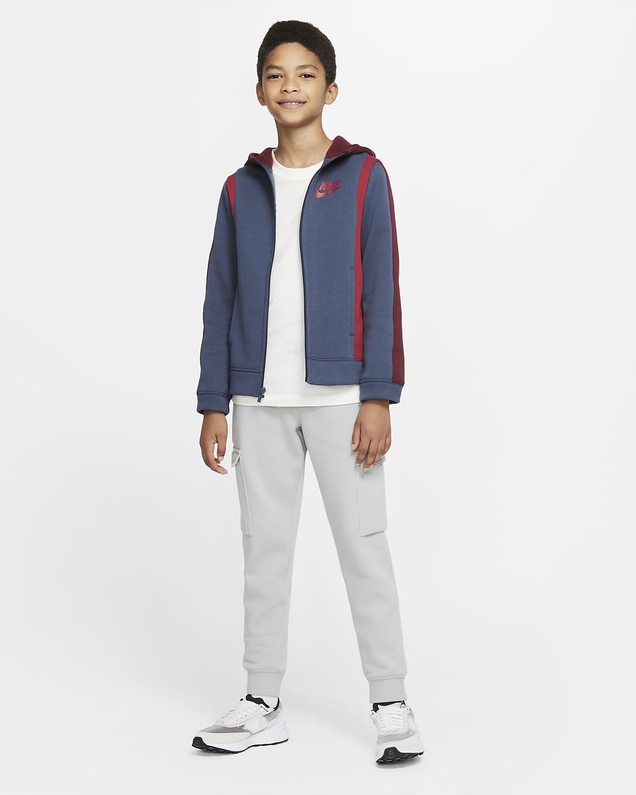 Nike Sportswear Amplify Big Kids' (Boys') Full-Zip Hoodie. Nike.com