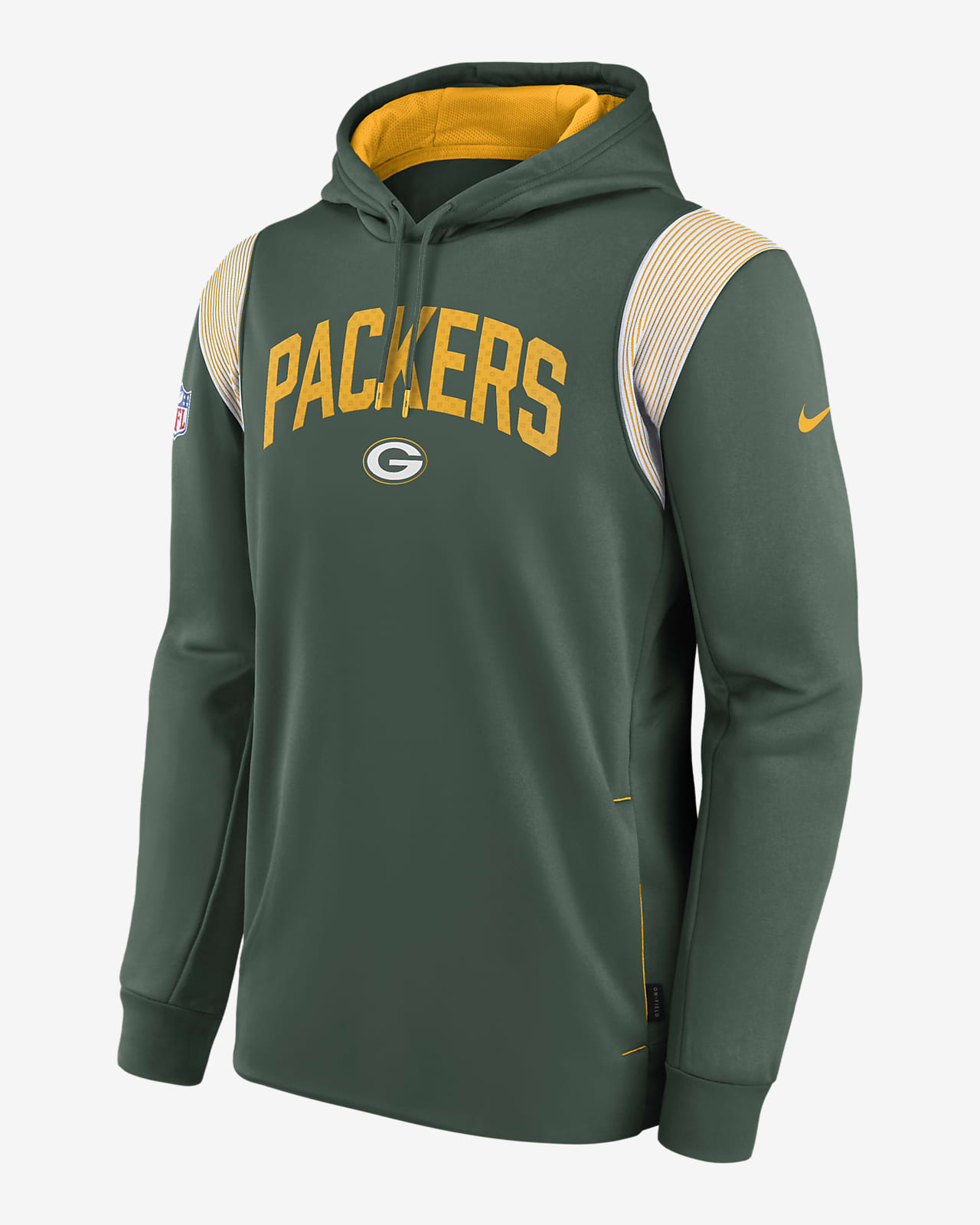 Nike Therma Athletic Stack (NFL Green Bay Packers) Men's Pullover