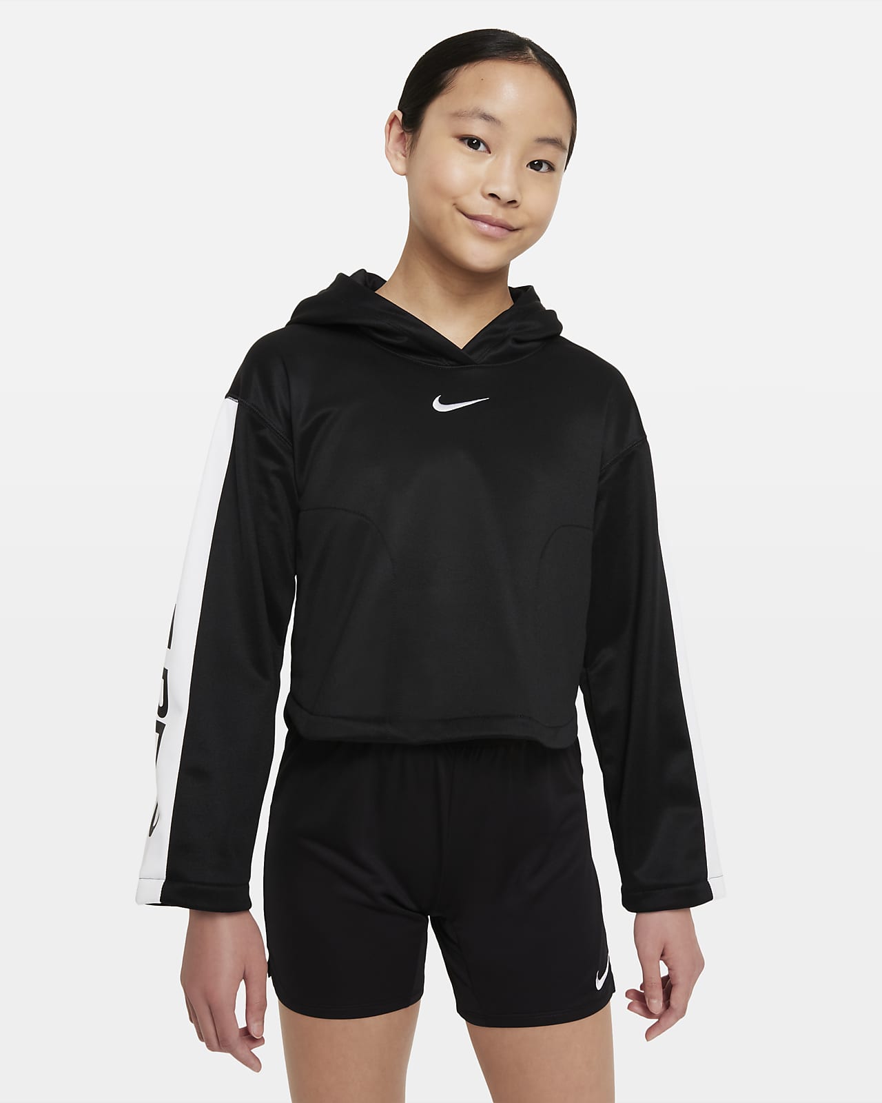 Nike Pro Therma-FIT Genç Çocuk (Kız) Kapüşonlu Sweatshirt'ü