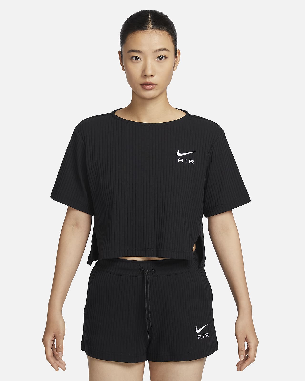 Nike Sportswear Women's Ribbed Jersey Short-Sleeve Top. Nike ID