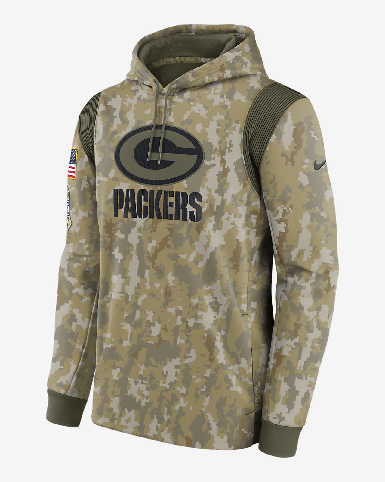 nike therma hoodie green