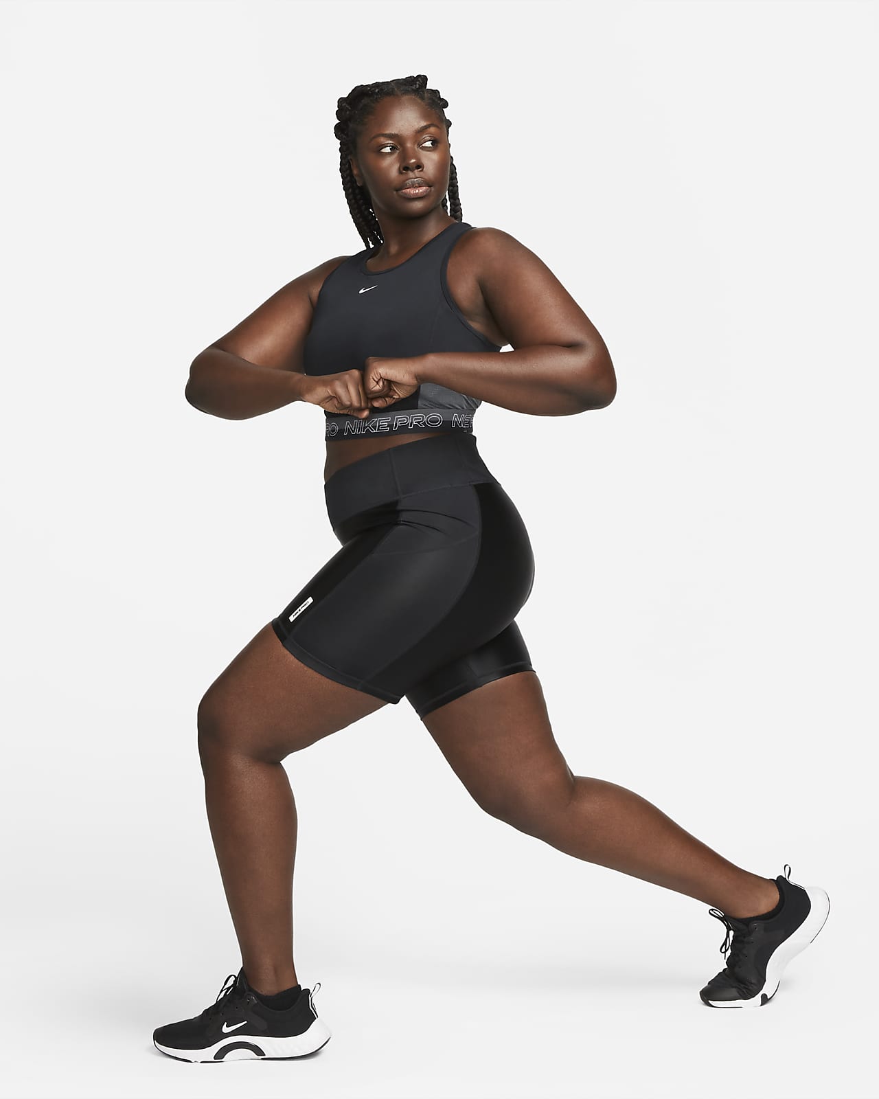 Buy Nike Black Pro 3'' Mid-Rise Shorts for Women in Saudi