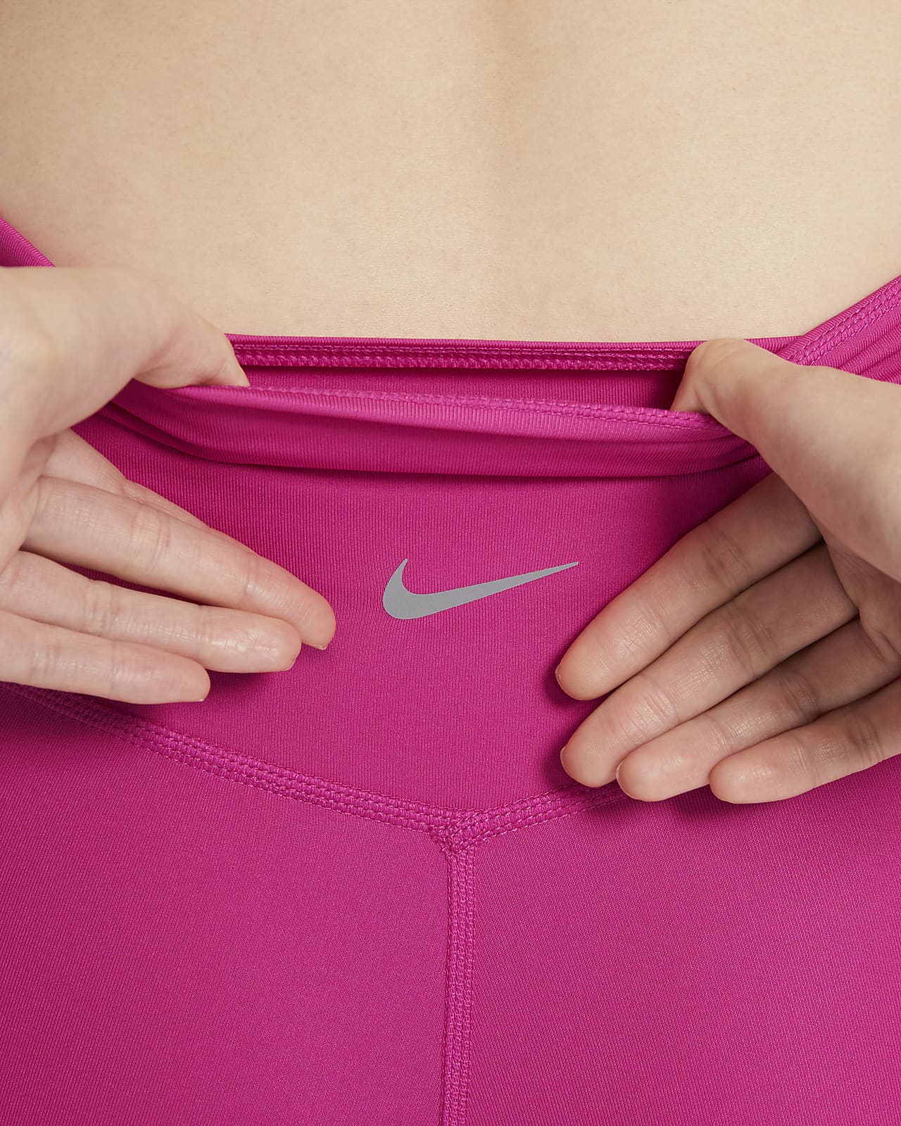 nike swoosh running tights pink