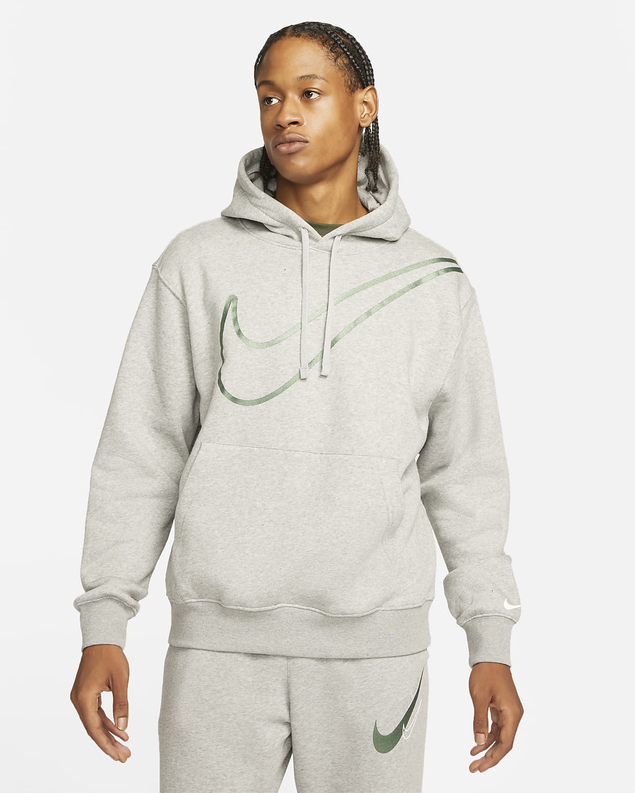 HOUZONIY Y2k Fleecehoodie voor heren met doorlopende ritssluiting
