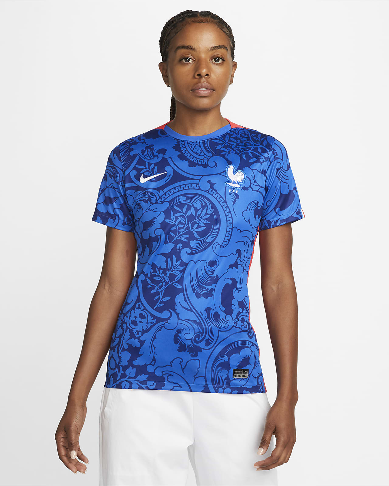 FFF 2022 Home Women's Nike Dri-FIT Football Shirt. Nike LU
