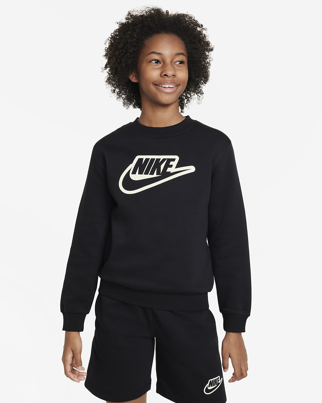 Nike Sportswear Club+ Big Kids' Sweatshirt.