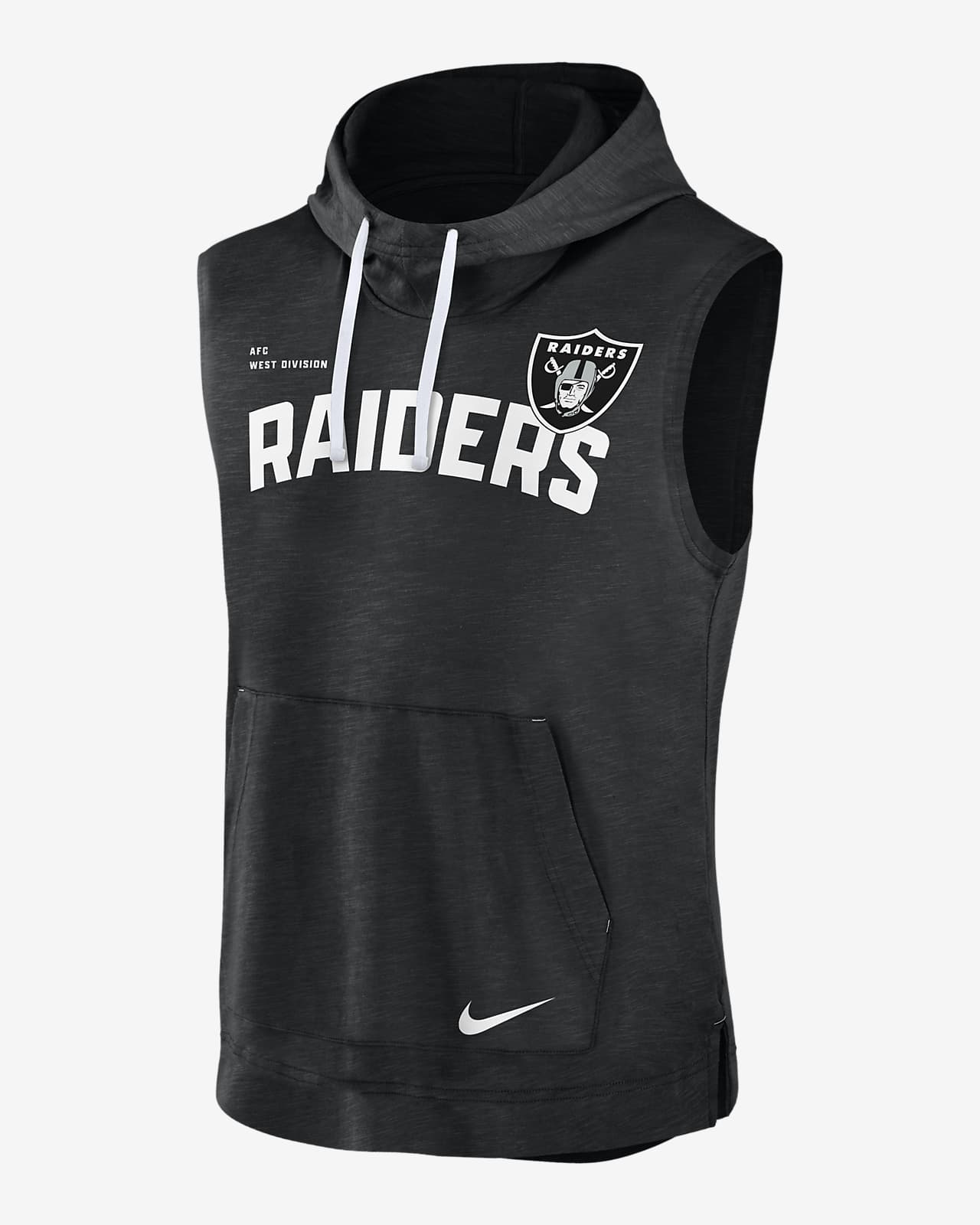 Nike Men's Athletic (NFL Las Vegas Raiders) Sleeveless Pullover Hoodie in Black, Size: Medium | 00BW11VC8D-06Q