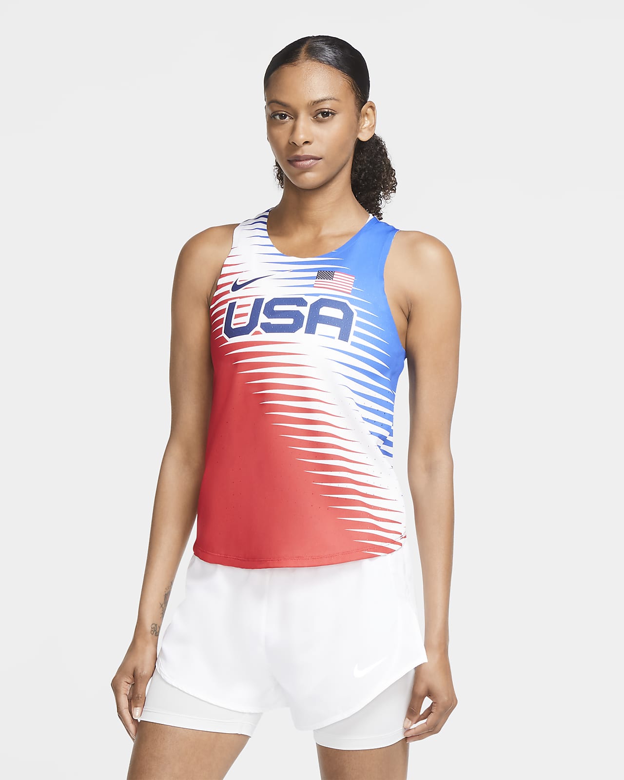 hårdtarbejdende følsomhed Anvendelig Nike Dri-FIT ADV Team USA AeroSwift Women's Running Singlet. Nike.com