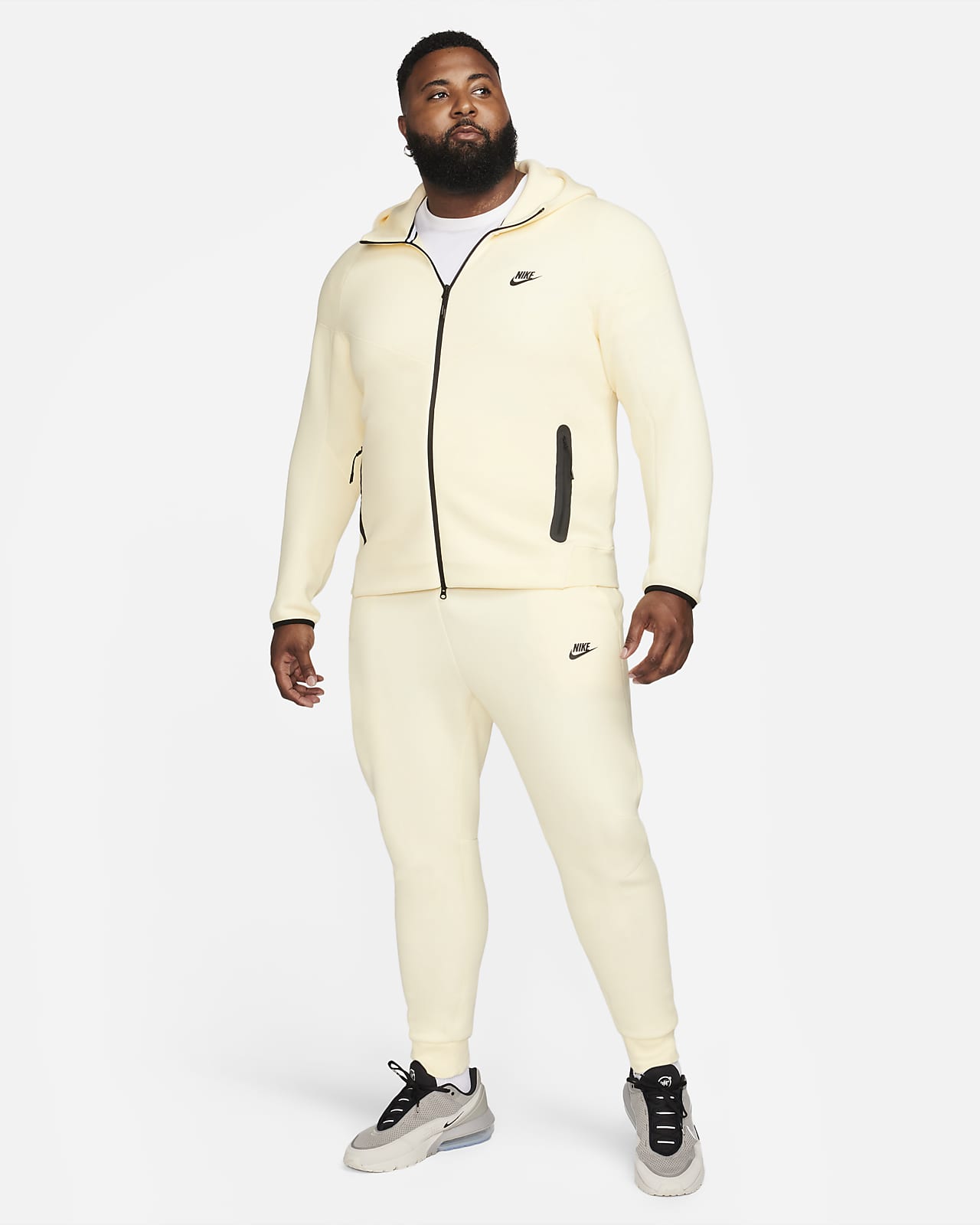 Nike Men's Sportswear Tech Fleece Black/Grey Full-Zip Hoodie