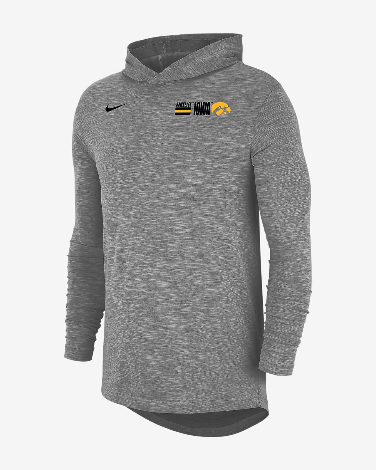 Nike College DriFIT (Iowa) Men's LongSleeve Hooded TShirt.