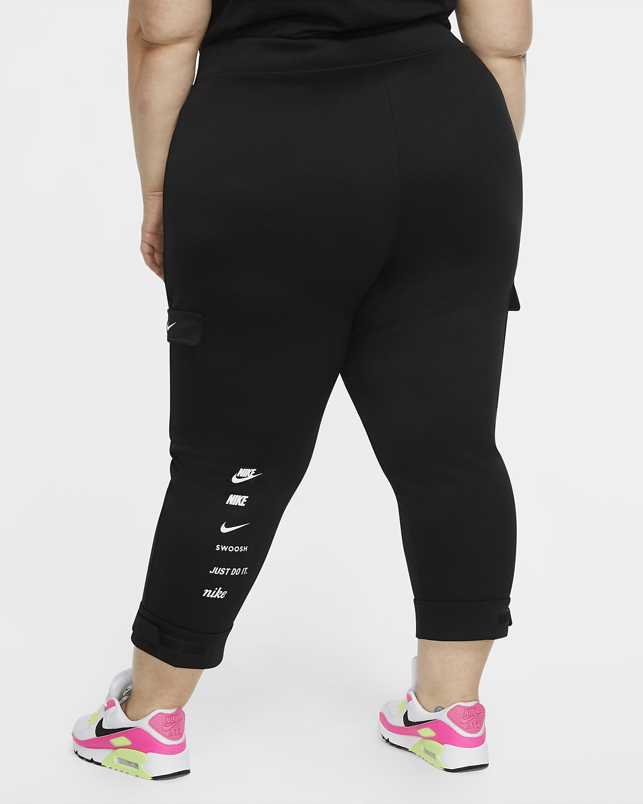 Pantaloni in tessuto a maglia di poliestere Nike Sportswear Swoosh (Plus  Size) - Donna. Nike CH