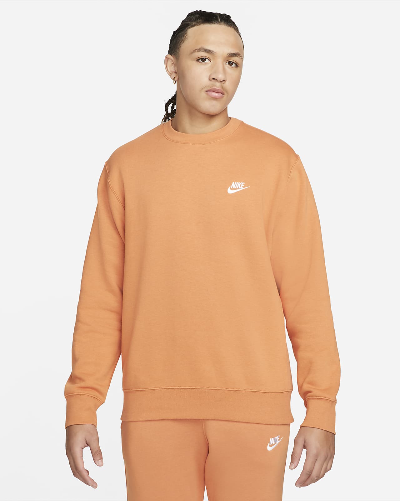 nike club fleece crew neck