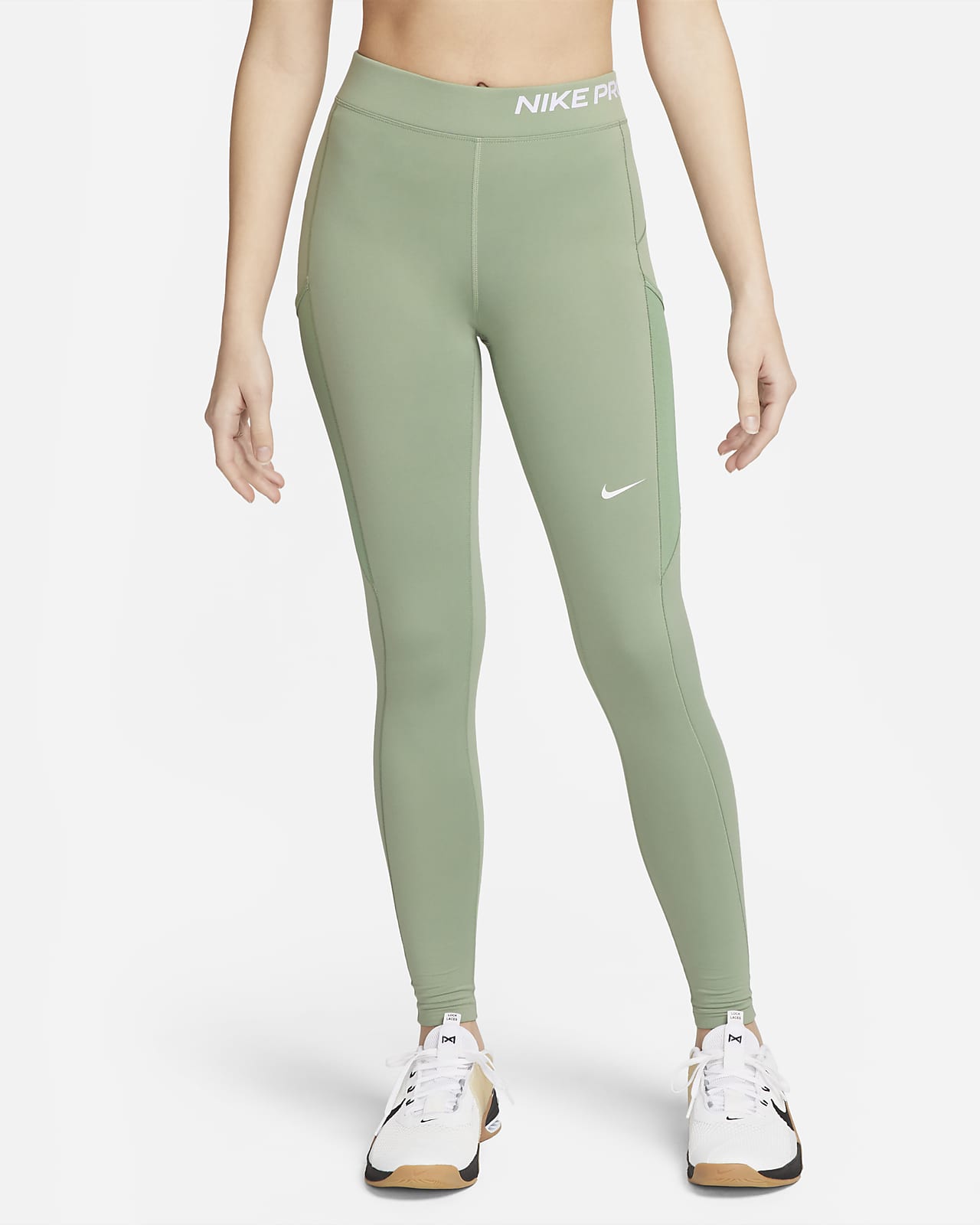 Leggings de malla de tiro medio con mujer Nike Pro Nike.com