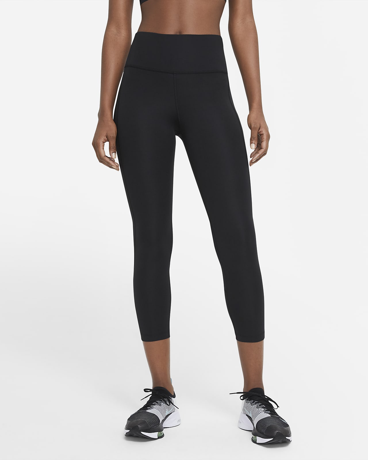 Damskie legginsy ze średnim stanem o skróconym kroju do biegania Nike Fast