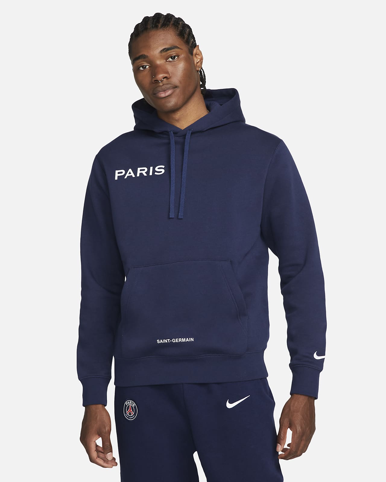Paris Saint-Germain Club Men's Fleece Hoodie. Nike LU