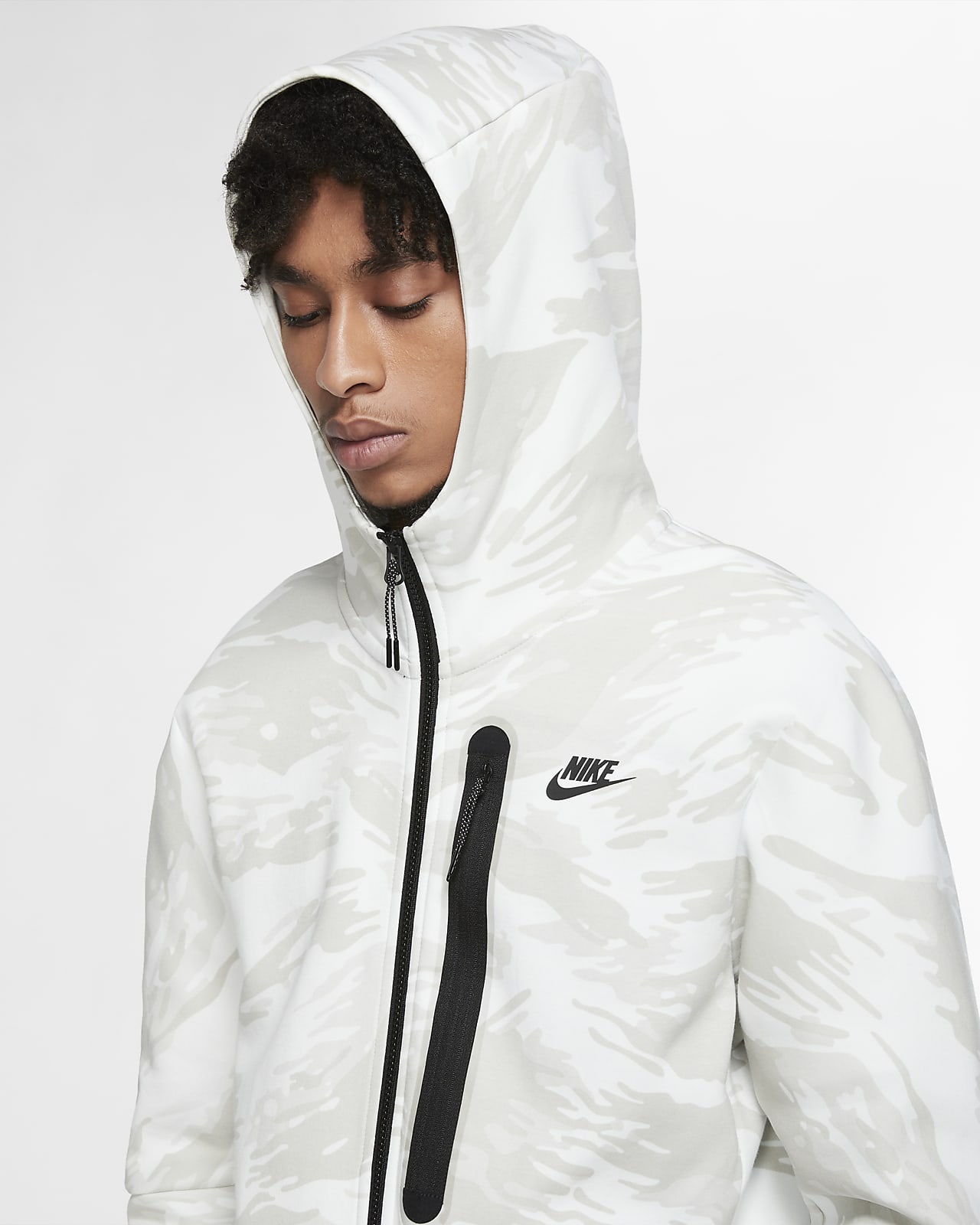 Felpa camo con cappuccio e zip a tutta lunghezza Nike Sportswear Tech  Fleece - Uomo. Nike IT