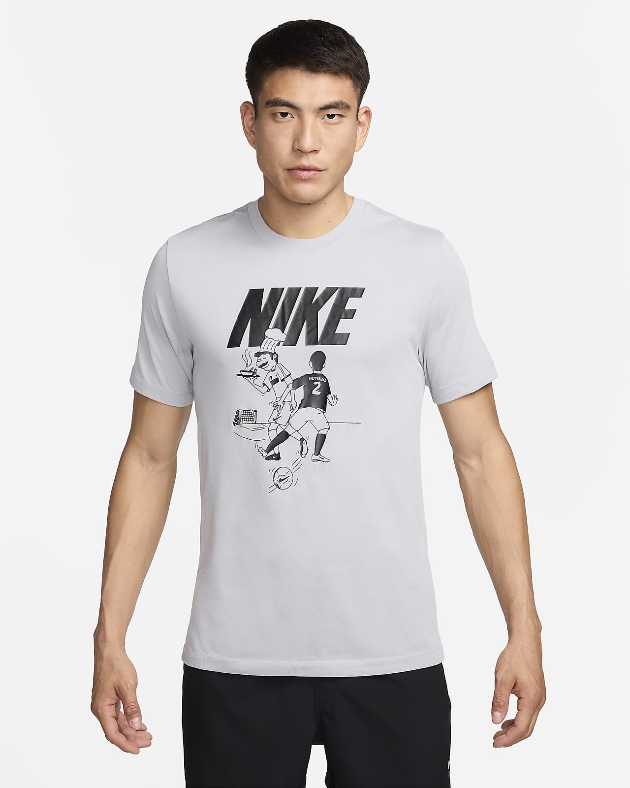 Nike Yoga Dri-FIT graphic logo t-shirt in black