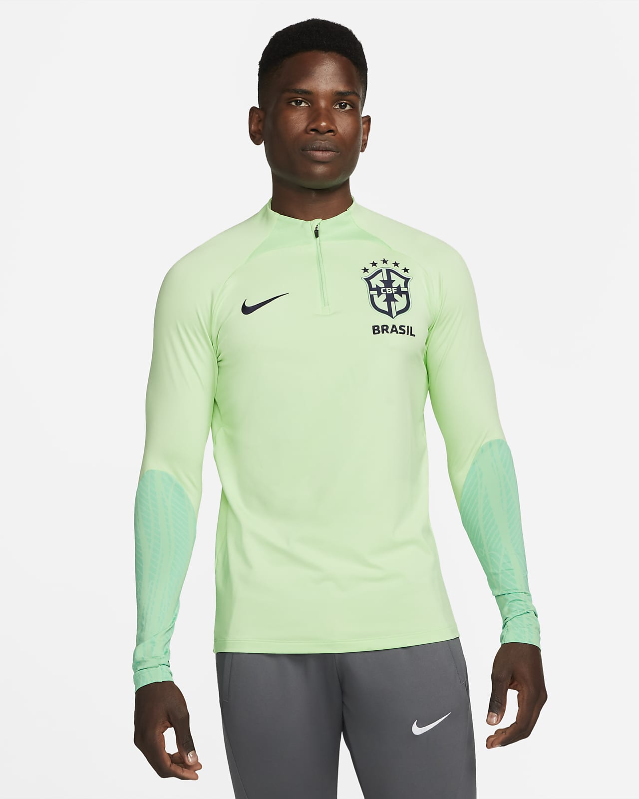 Brazilië Strike Nike Dri-FIT knit voetbaltrainingstop voor heren. Nike NL