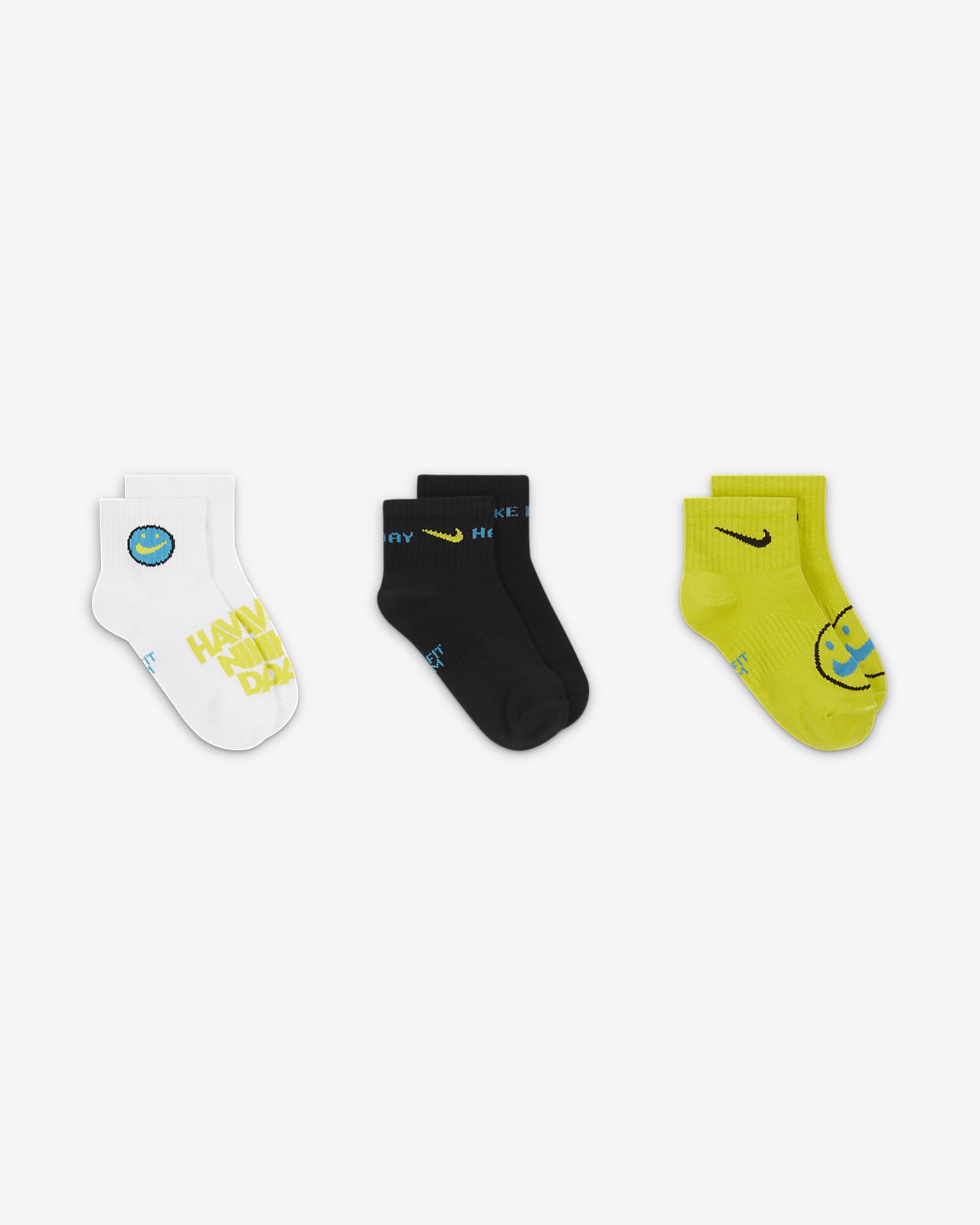 Nike Everyday Older Kids' Lightweight Ankle Socks (3 Pairs). Nike HU