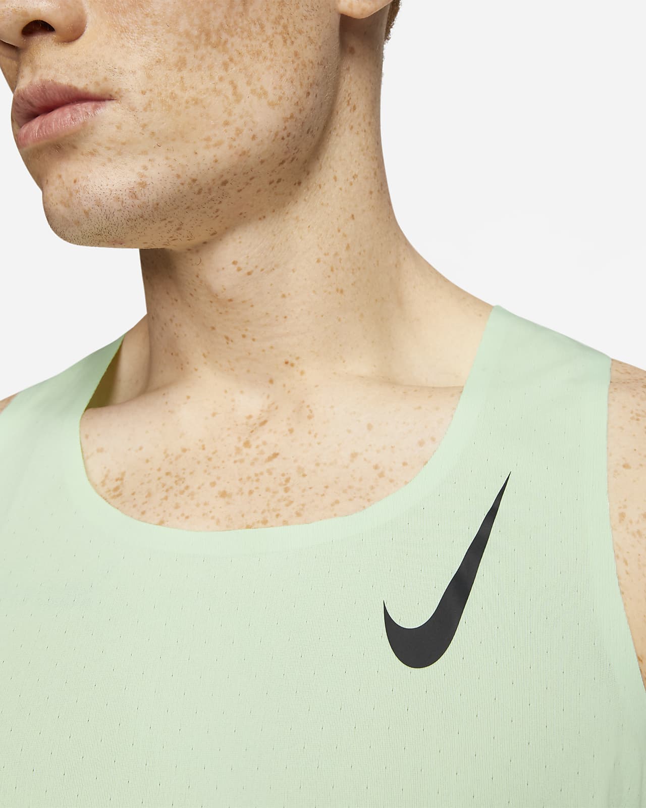 nike aeroswift singlet green