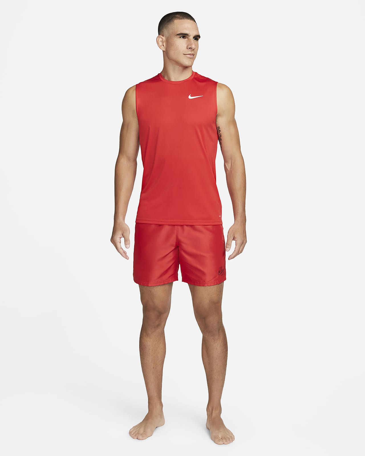 Nike Men's Essential Sleeveless Hydroguard, Red, Size: XL