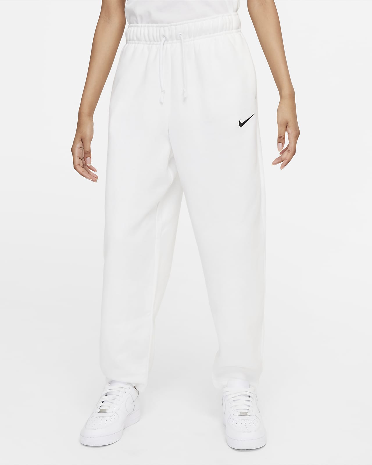 Γυναικείο φλις παντελόνι με στρογγυλεμένη γραμμή Nike Sportswear Collection Essentials