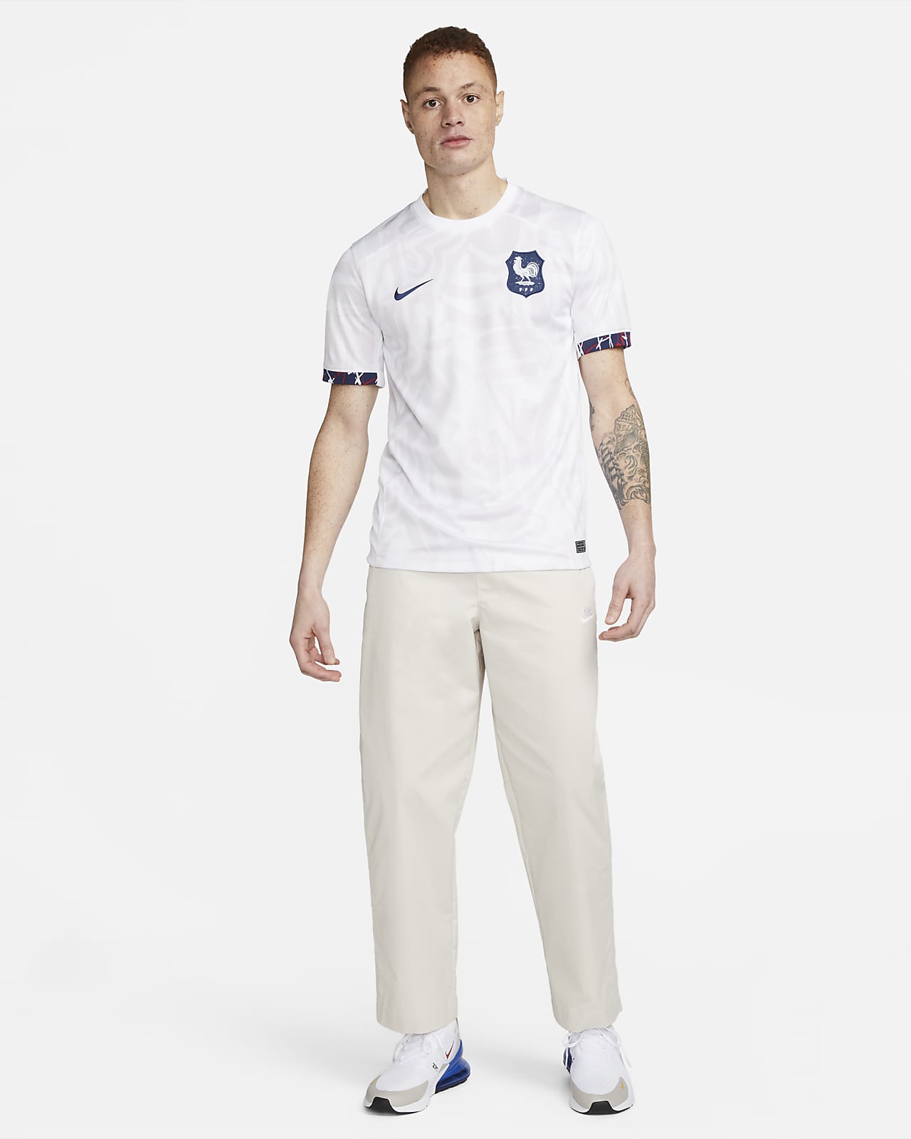 Nike France 2023 Away Replica Jersey, Men's, Large, White