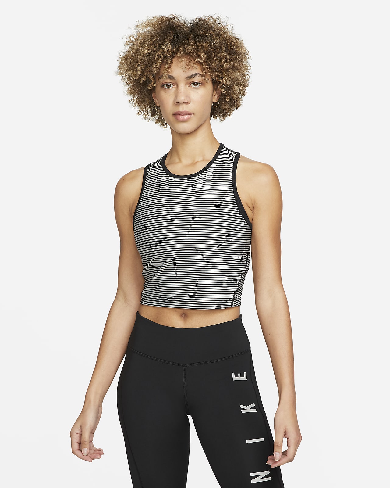 nike cropped running tank