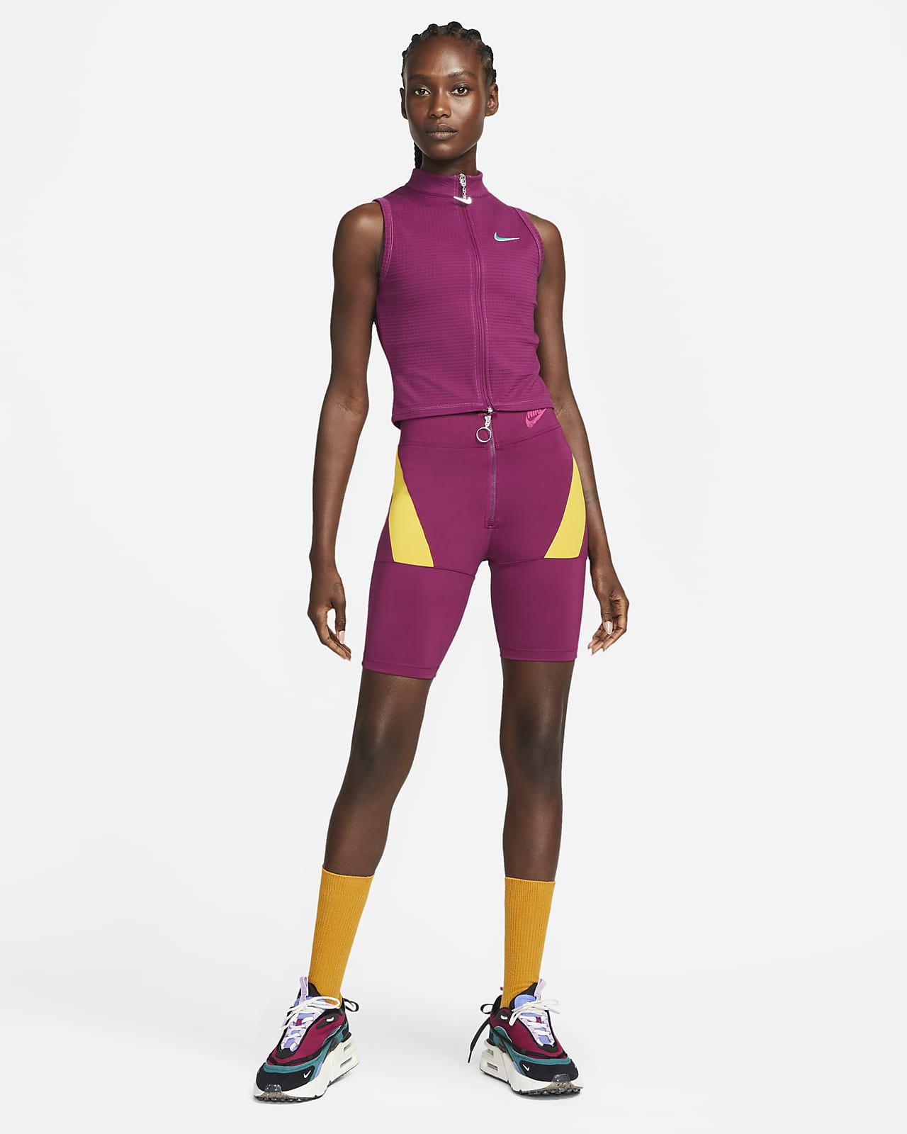 Shorts de ciclismo de tiro alto para mujer Nike Sportswear. Nike MX