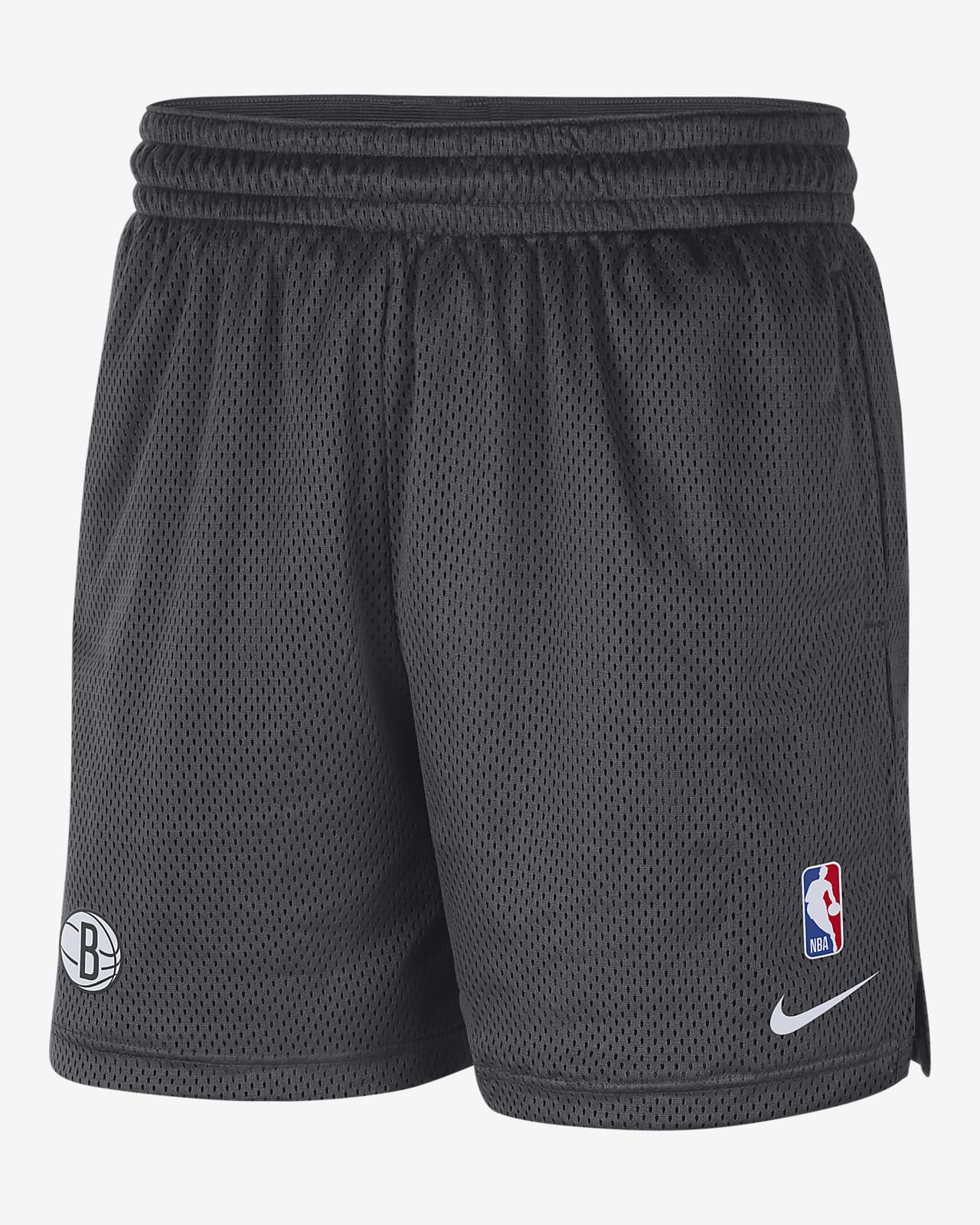 Men's Brooklyn Nets Nike Charcoal/White Pre-Game Performance Shorts