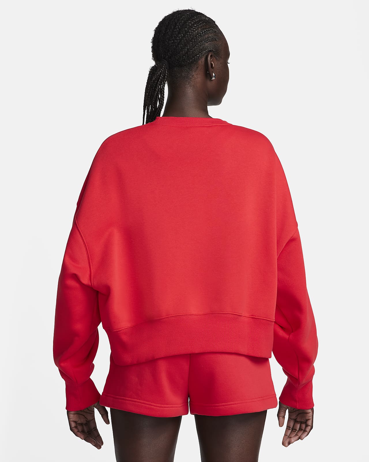 Nike Women's Tech Fleece Crew Knit Sweatshirt (Large, University Red) 