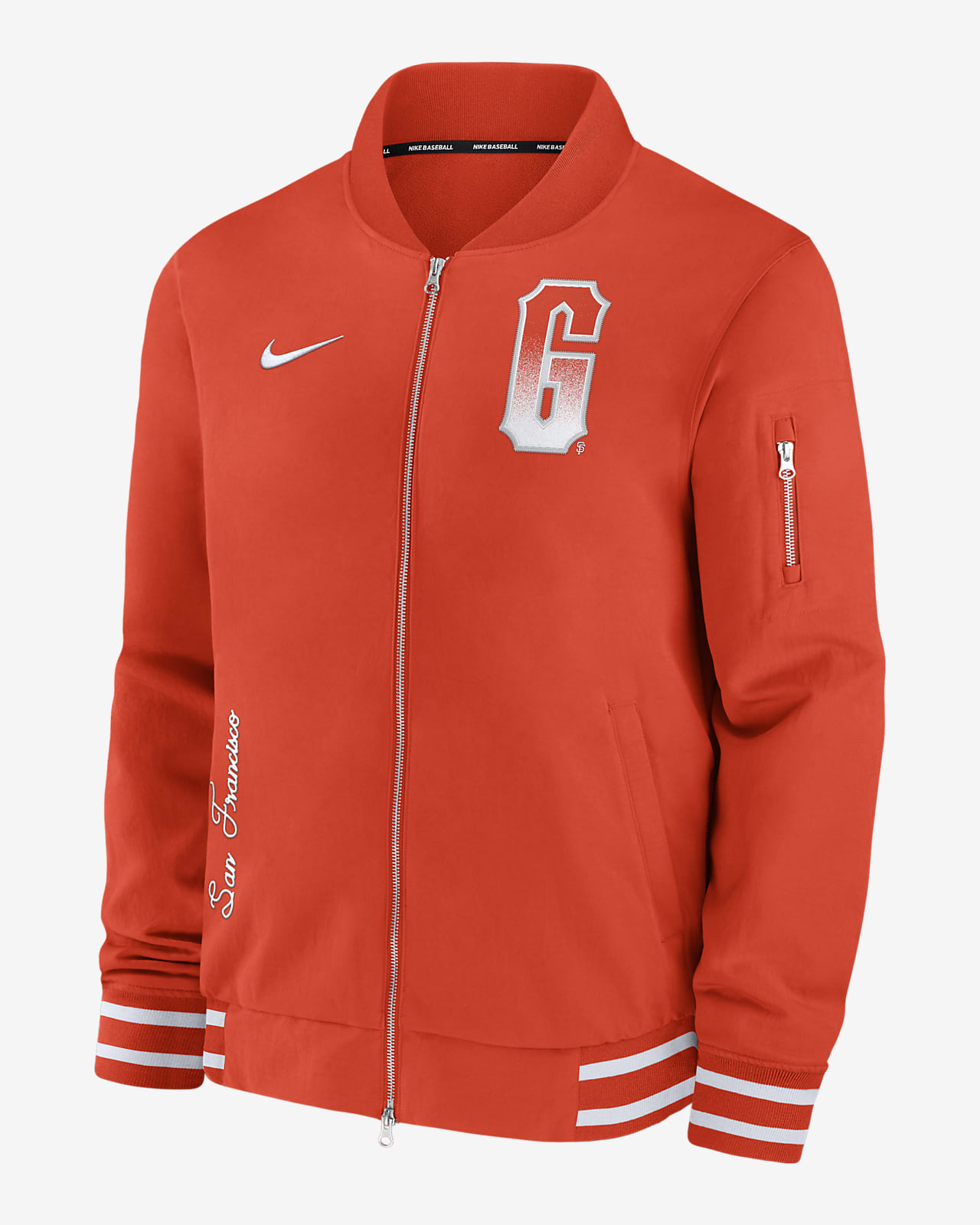 San Francisco Giants Authentic Collection City Connect Game Time Men's Nike MLB Full-Zip Bomber Jacket