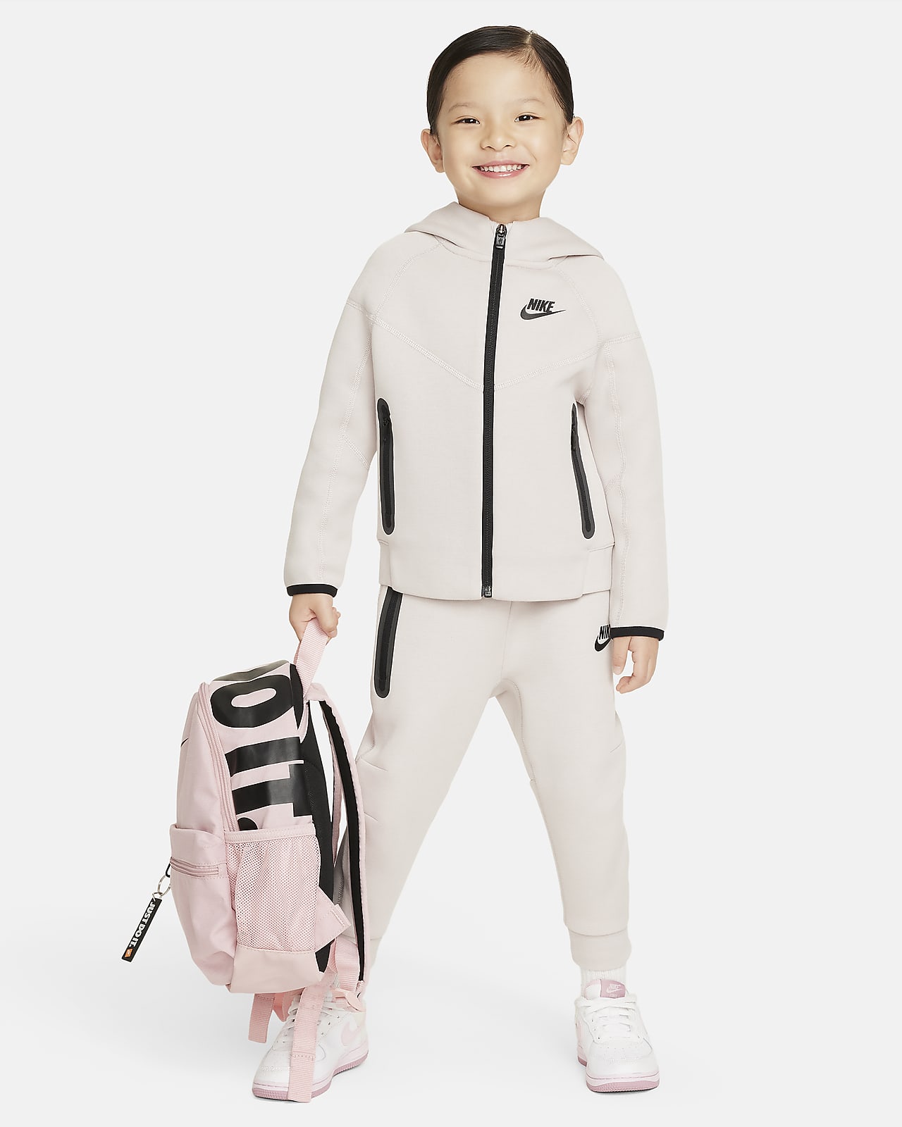 Conjunto de sudadera con gorro de dos piezas infantil Nike Sportswear Tech Fleece Full-Zip Set