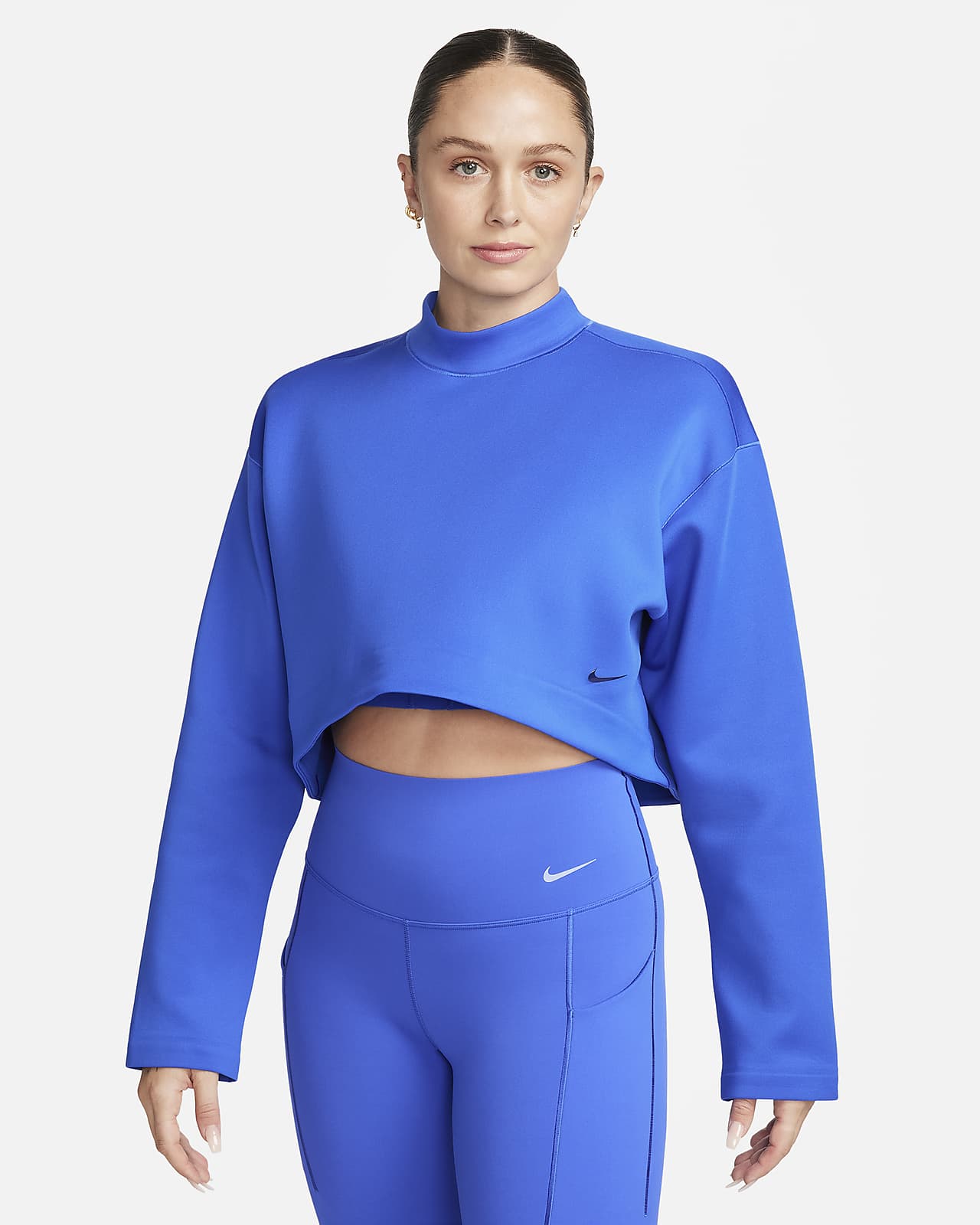 Nike Dri-Fit Women's Blue Capri Pants - L (12-14)