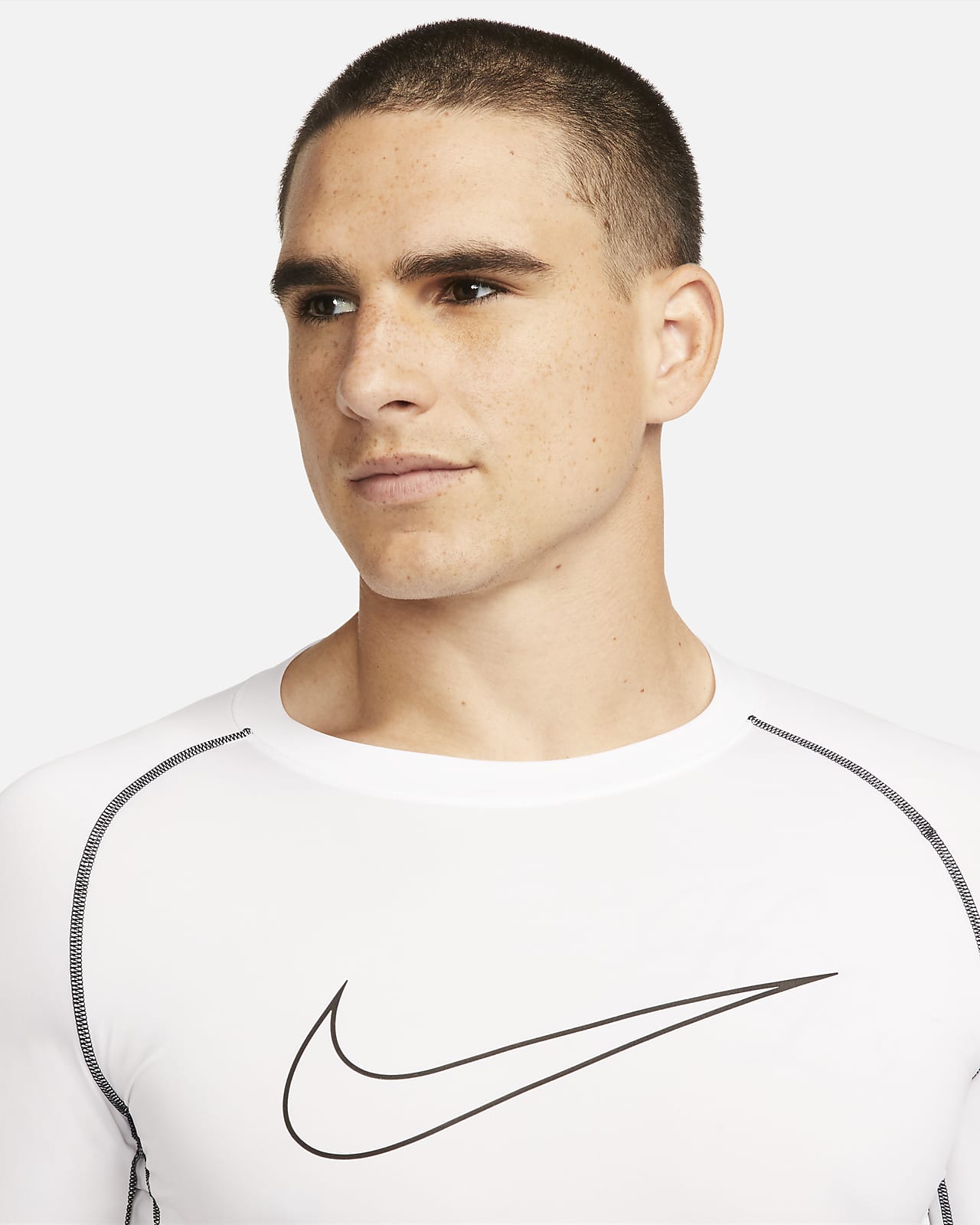 nike pro men's tight fit short sleeve top