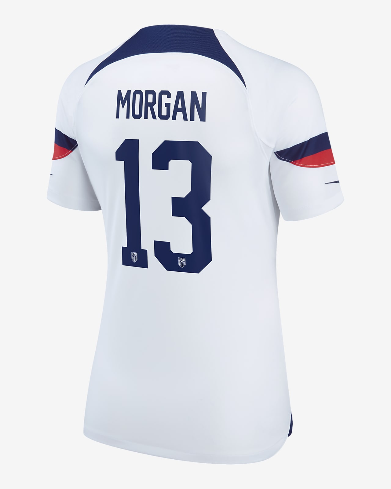 Jersey Nike Dri-FIT de la selección de fútbol femenino de EE. UU. local 2022/23 Stadium (Alex Morgan) para mujer. Nike.com