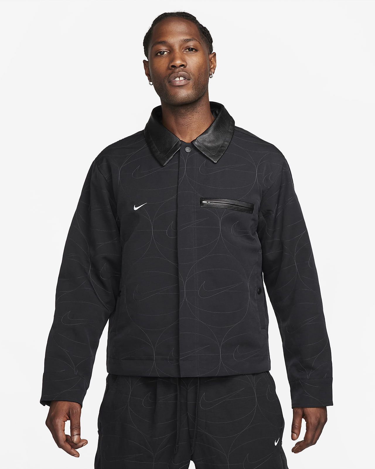 Monogram Jacquard Fleece Zip-Through Jacket – Fabriqe