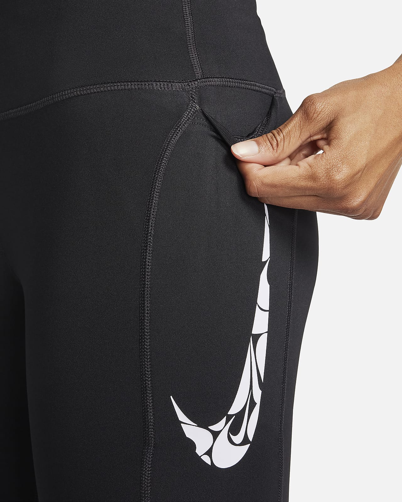 Nike Fast Women's Mid-Rise 7/8 Running Leggings with Pockets. Nike CH