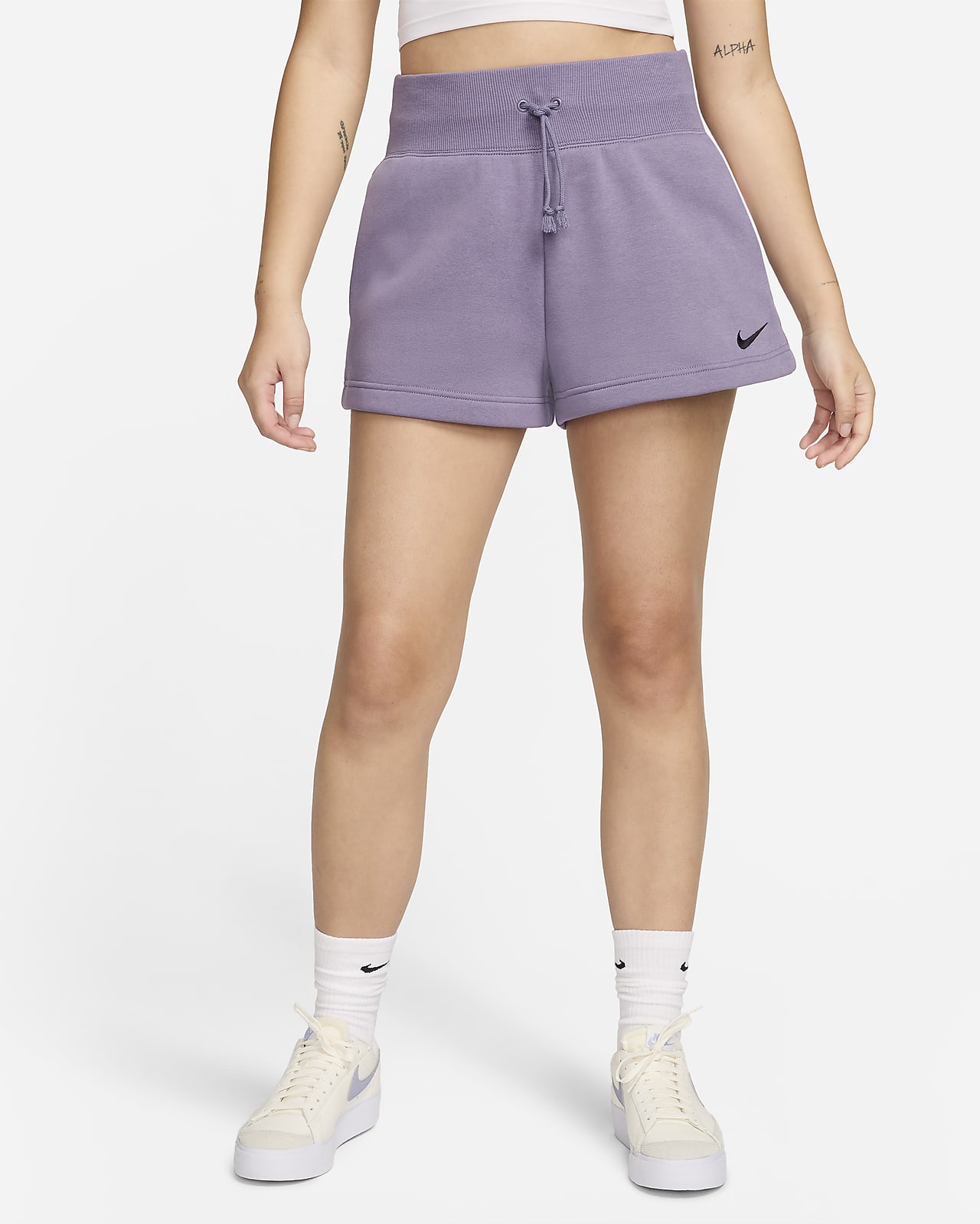 Shorts de ajuste holgado y tiro alto para mujer Nike Sportswear Phoenix Fleece