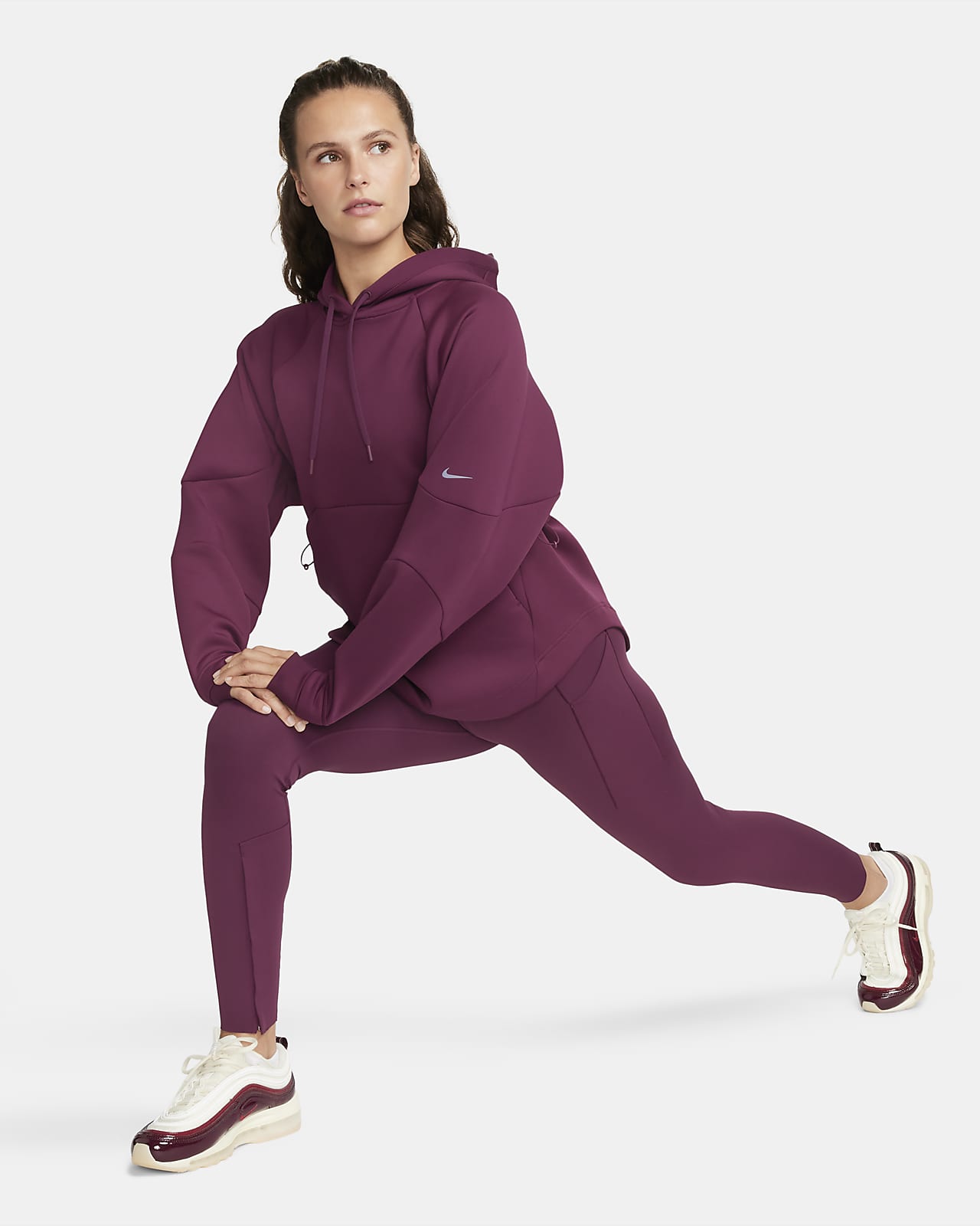 Nike Training Trousers Dri-FIT Get Fit - Burgundy/Black Women