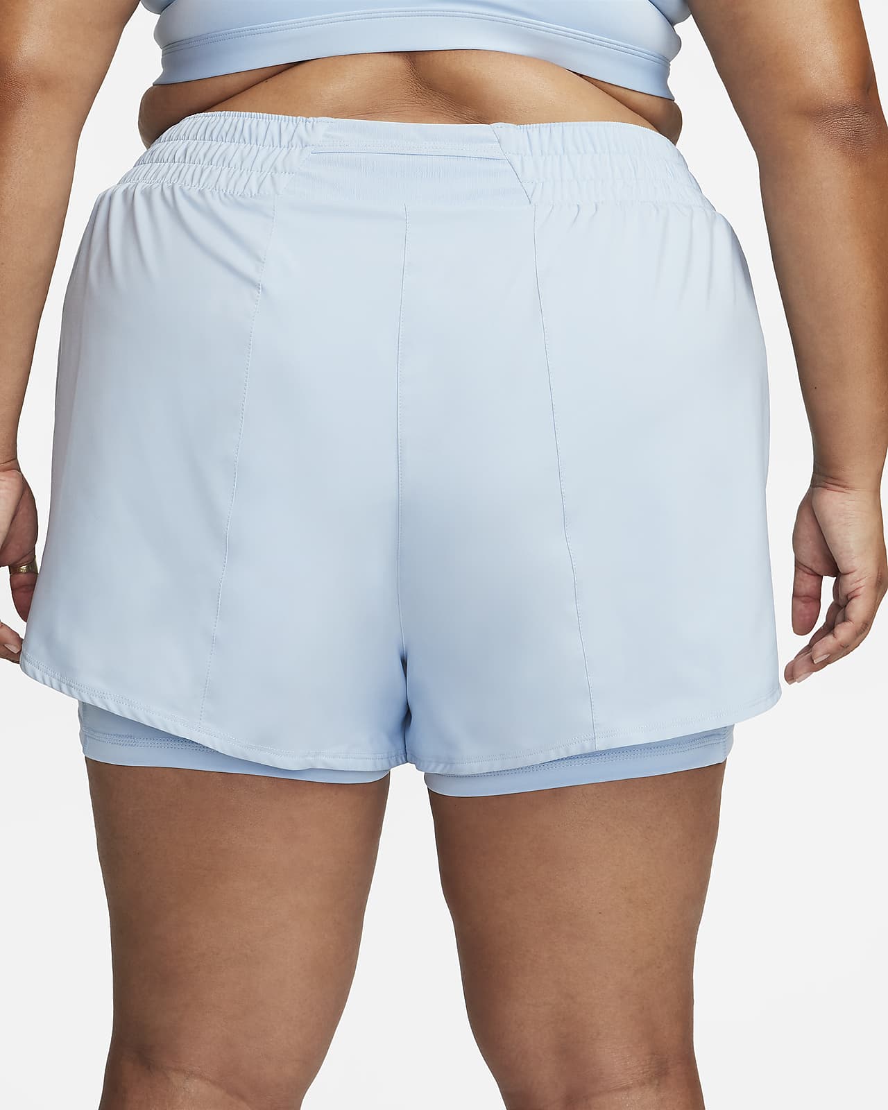 Shorts de tiro alto de 8 cm 2 en 1 para mujer talla grande Nike Dri FIT One