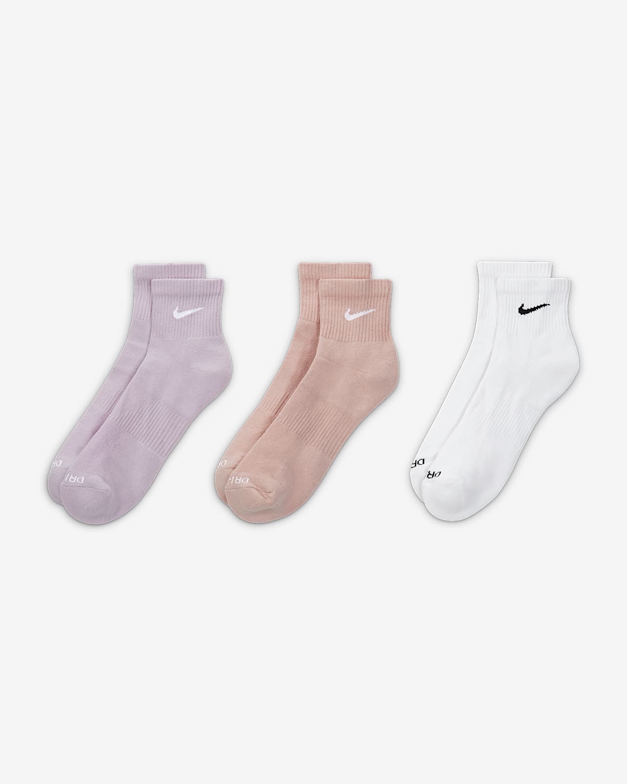Носки до щиколотки для тренинга Nike Everyday Plus Cushioned (3 пары). Nike  RU