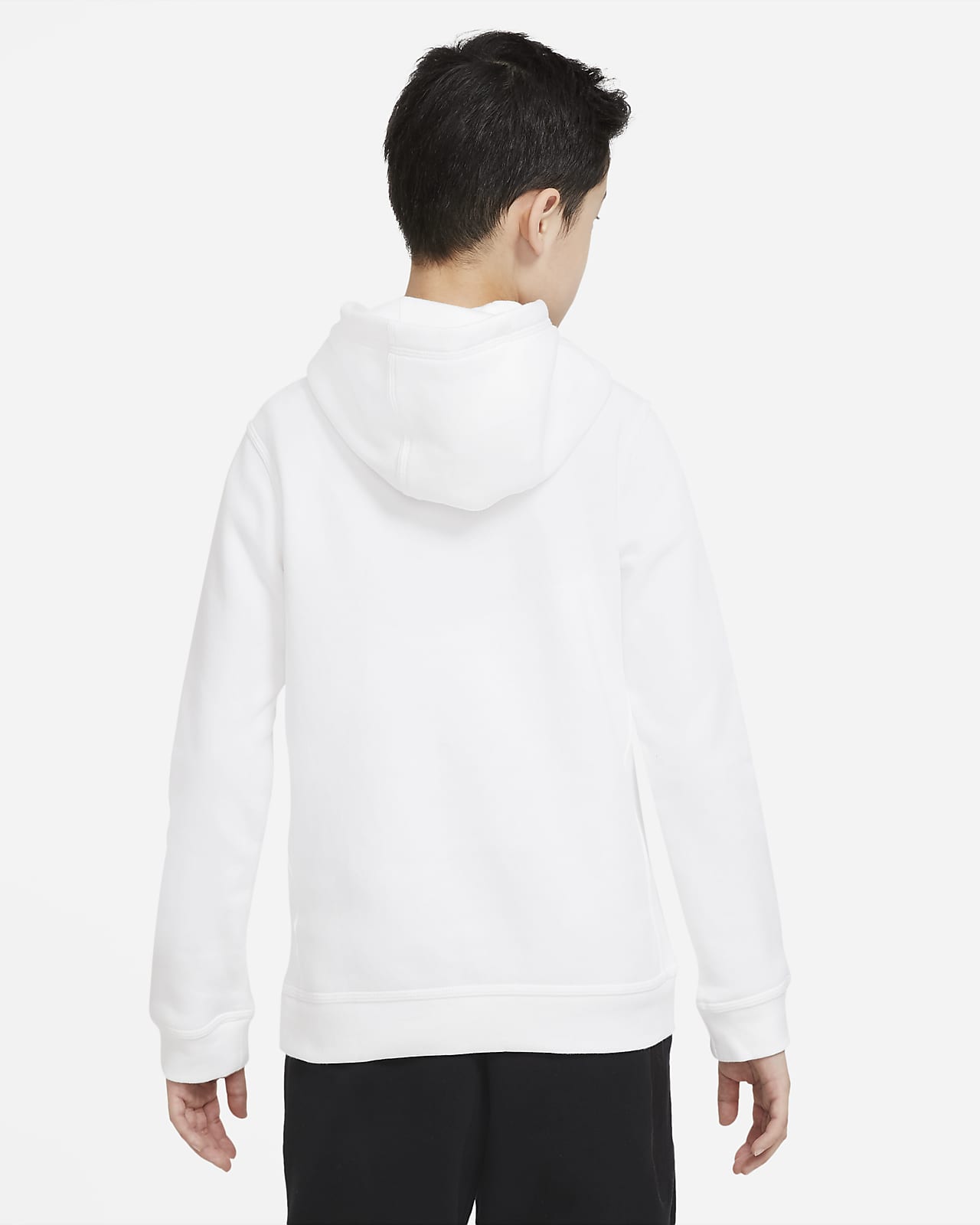 nike club hoodie white