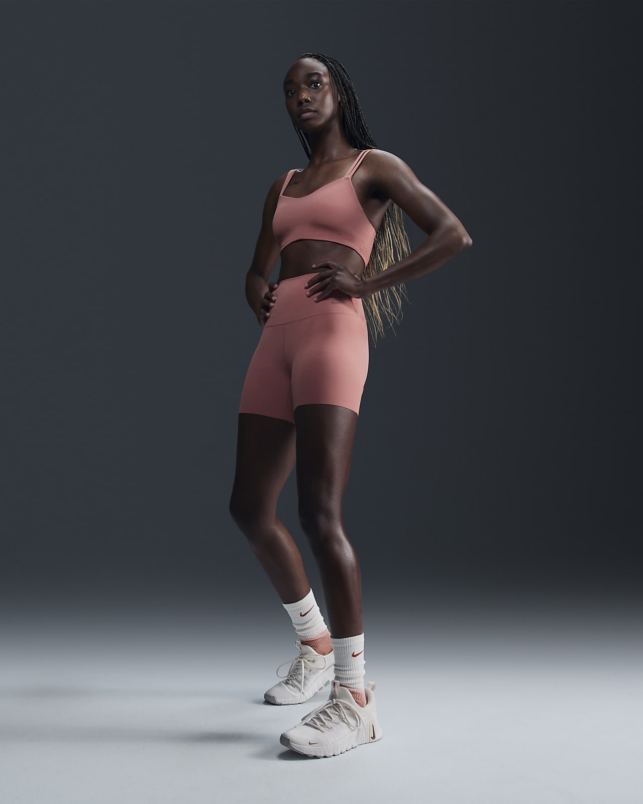 Nike Zenvy Mallas cortas de ciclismo de 13 cm de talle alto y sujeción ligera - Mujer