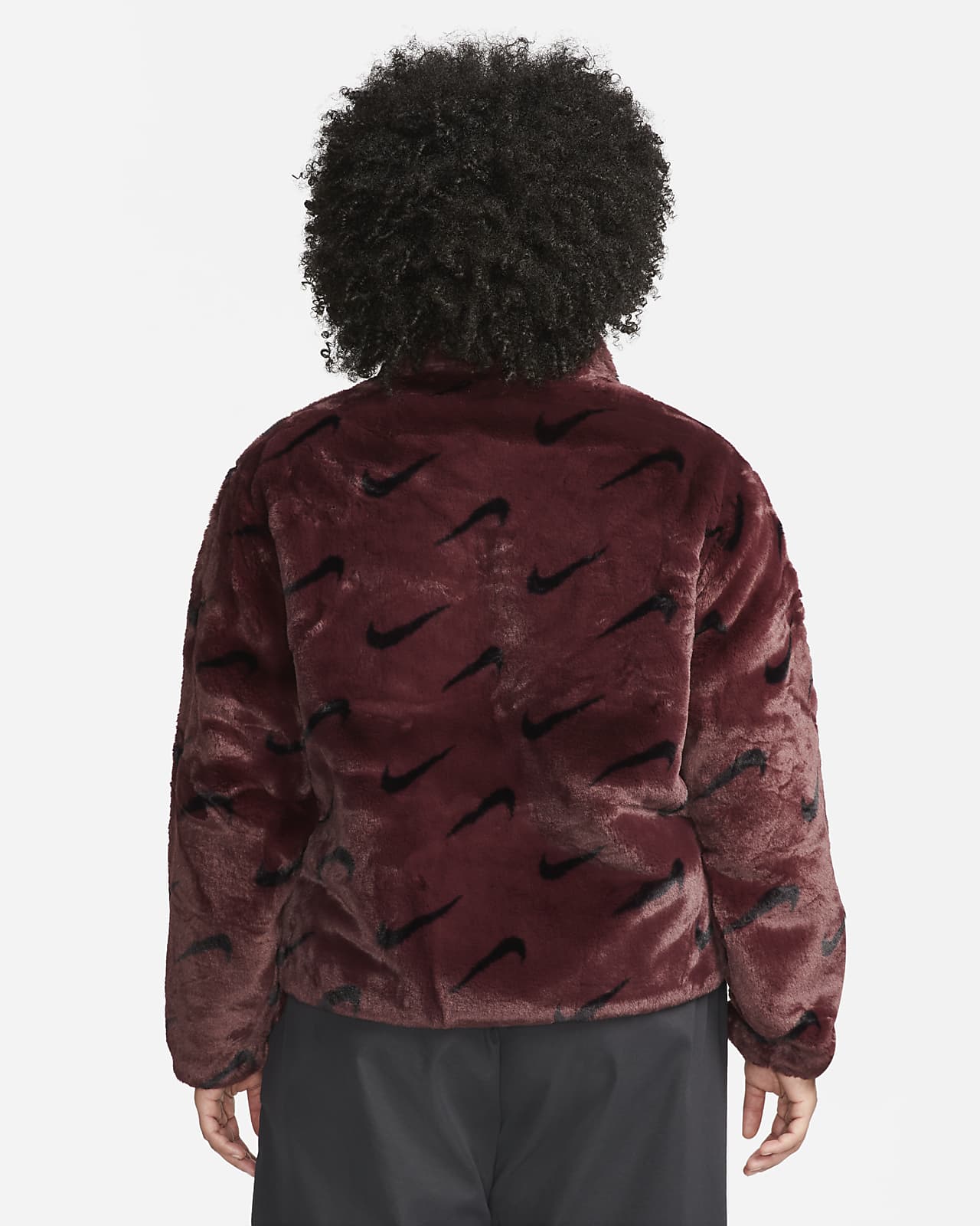 Nike Sportswear Women's Printed Faux Fur Jacket (Plus Size). Nike UK