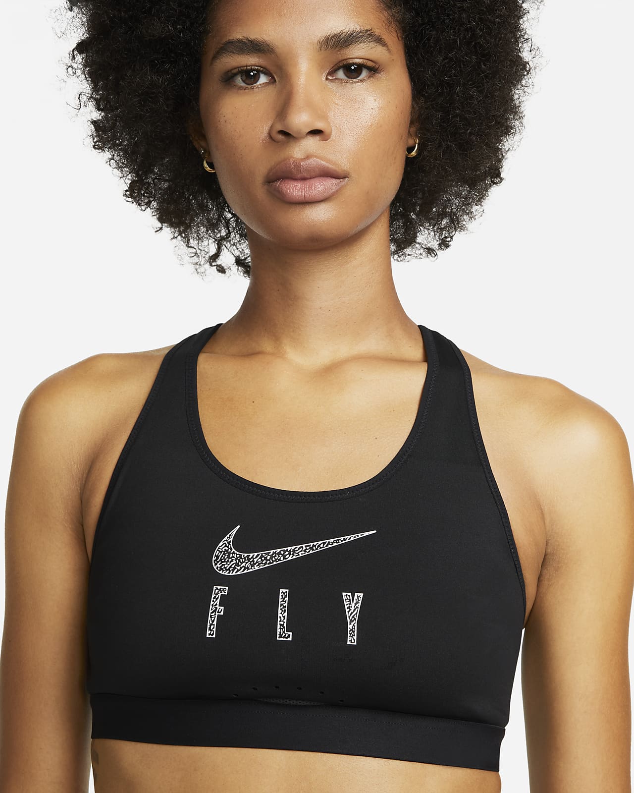 paquete nacido Ensangrentado Nike Swoosh Fly Sujetador deportivo de sujeción alta sin acolchado con  malla en la parte trasera - Mujer. Nike ES