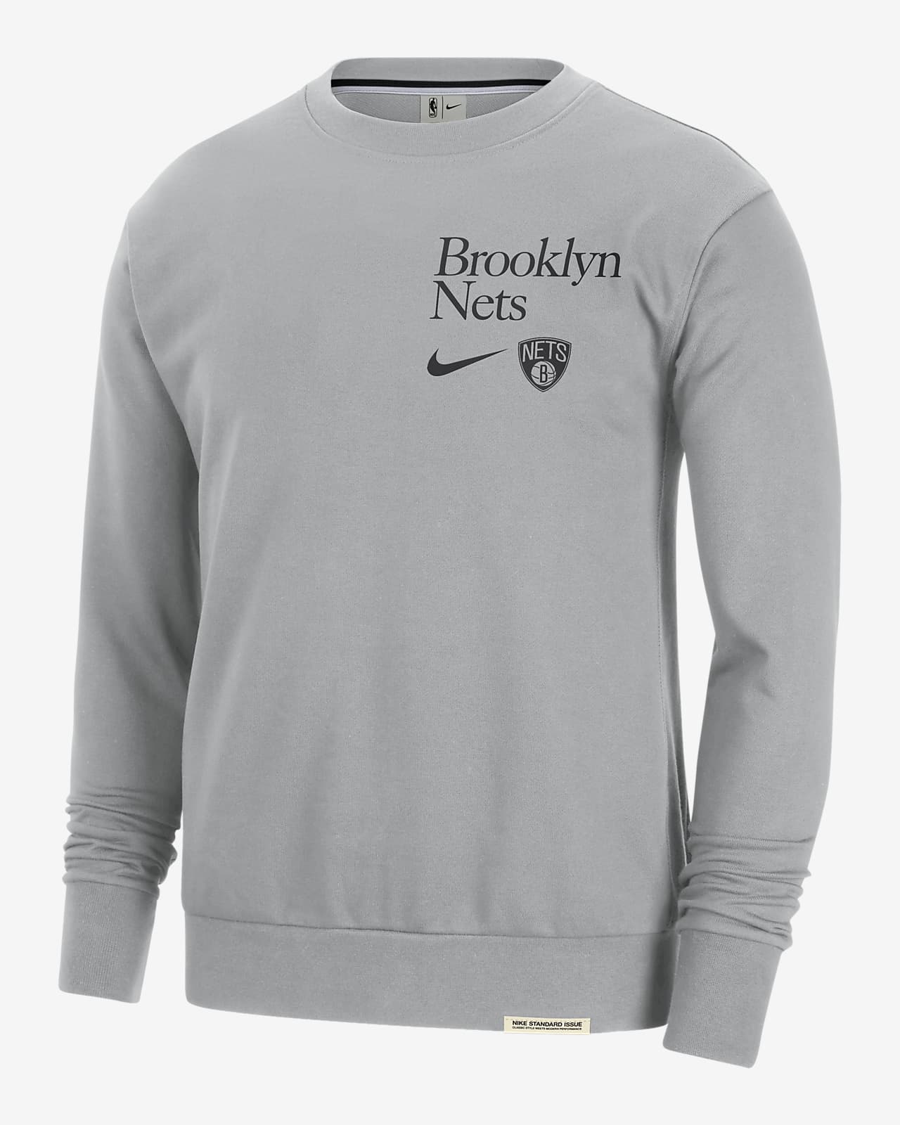 Brooklyn Nets Standard Issue Sudadera de chándal de cuello redondo Nike Dri-FIT NBA - Hombre